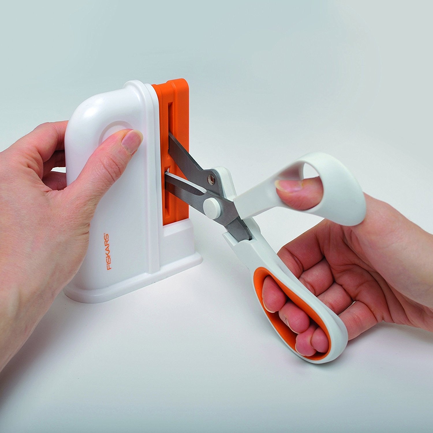 Fiskars Universal Scissor Sharpener, Plastic, Orange/White