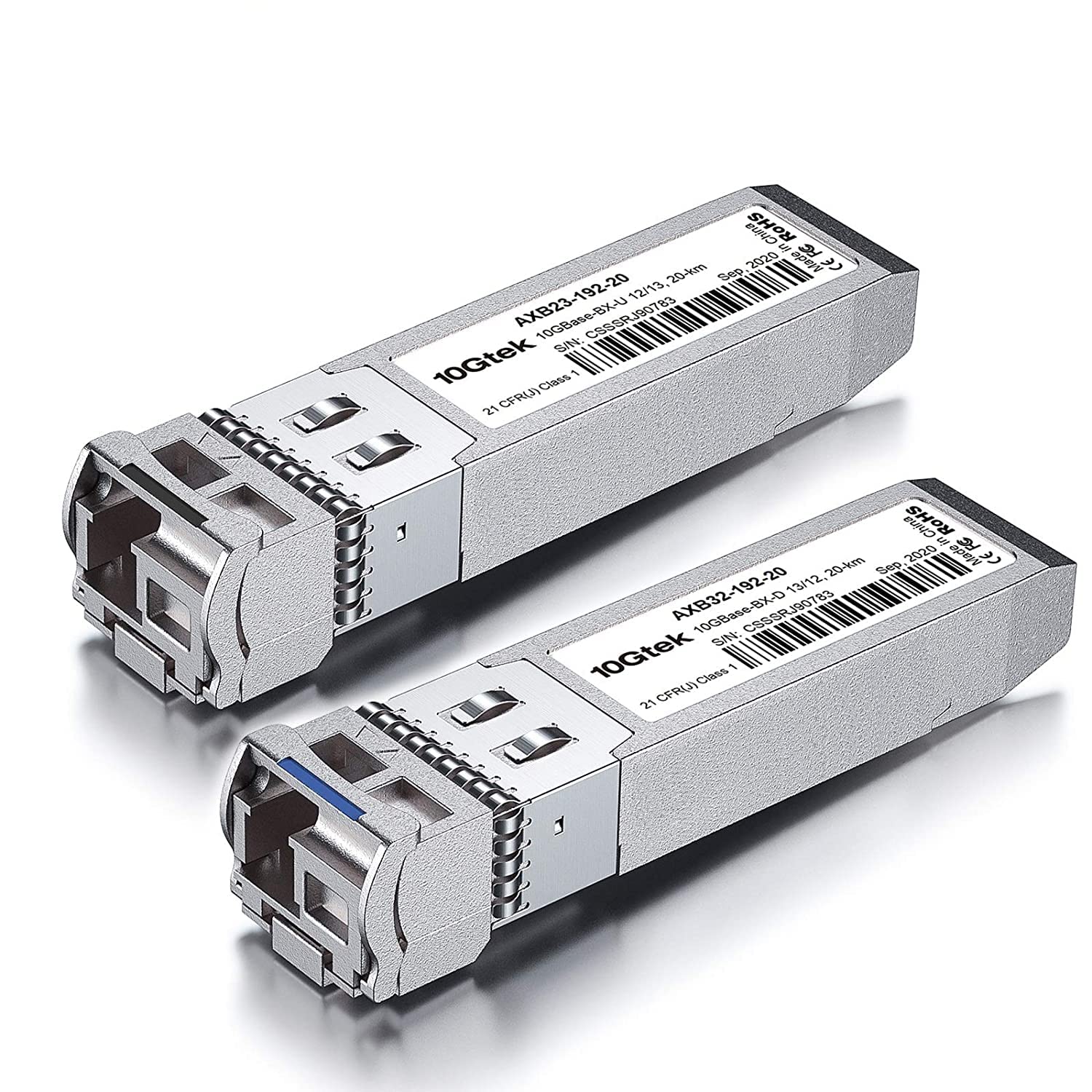 10Gtek [a Pair] for Ubiquiti UniFi 10G SFP+ Bidi Transceiver, 10GBASE-BX20-U 10GBase-BIDI 1270nm/1330nm, DOM Simplex LC SMF Module, up to 10-20 km