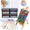 Oil Painting Set, Ohuhu 56pcs Painting Set with Table Top Easel, 36X12ml Oil Paints Tubes, Bristle Art Painting Brushes, Canvas, Art Supplies for