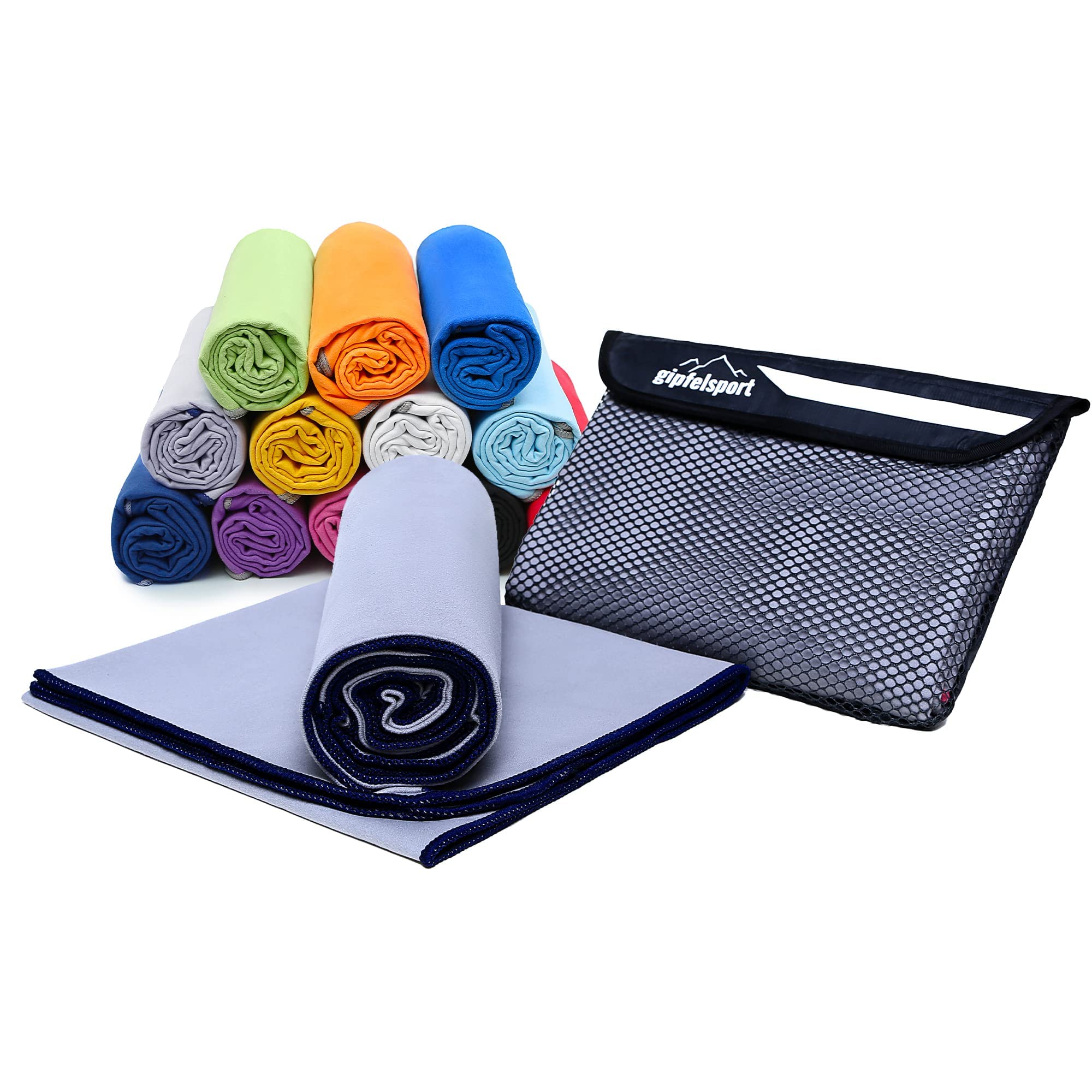 gipfelsport Microfibre Towel 1x XL(180x80cm) Grey