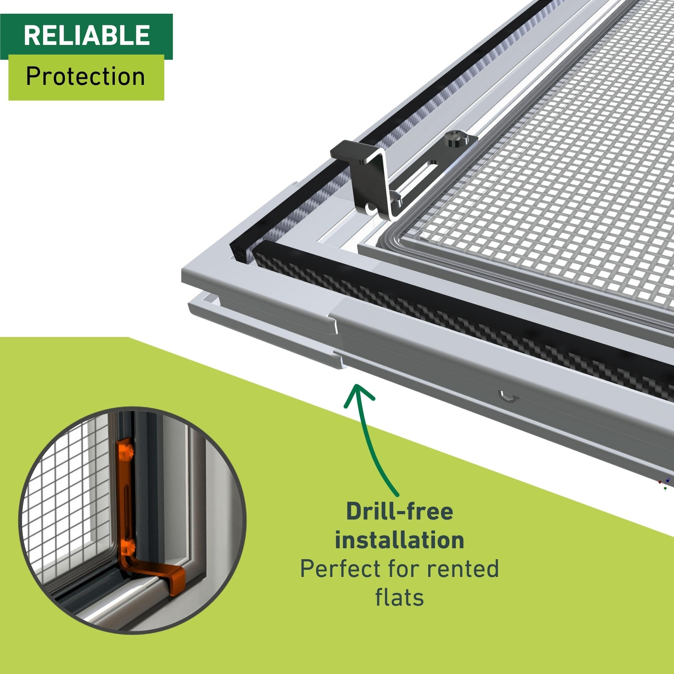 Windhager Insect Screen Tension Frame Window Plus, Fly Screen, Aluminium Frame for Windows, Can Be Shortened, 100 x 120 cm, Anthracite, 04327