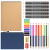 HomeMall Drawing Sketching Pencils Set, 37 Packs Art Kit with Sketchbook Draw Pencils Dual Ended Color Pencil Eraser Sharpener Pencil Bag for Kids