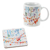 Happy Birthday ! Funky Gift Set Mug and Cork coaster
