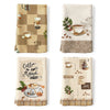 Arquiel Coffee Kitchen Towel 100% Cotton Quick Dry Dish Towels 48 x 70CM, Dishcloth Hand Towels for Housewarming Gifts Dining, Home, Wedding, Banquet,