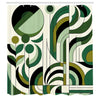 ABAKUHAUS Mid Century Modern Shower Curtain, Leafy Abstract, Cloth Fabric Bathroom Decor Set with Hooks, 175 x 200 cm, Pale Green Dark Gray