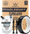 Peaty's Tubeless Wheel Conversion Kit - Road & Gravel - 21mm Tape / 60mm Valves / 1x 120ml Holeshot Biofibre Sealant Pouch,Black