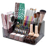 ANRUI Nail Drill Holder, 28 Holes Machine & Bits Storage Box, Acrylic Bits Holder, Professional Nail Tool Organizer - Gray