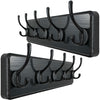 WEBI Coat Rack Wall Mounted,Coat Hooks Wall Mounted,16 Hole to Hole,Large Coat Hanger Wall Hook Rack,5 Hooks for Hanging