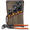 BOLTWORK Water Pump Pliers 3Pc (7?,10?,12?) CRV Steel Wide Jaw Profile Long Nose Box Joint Grips Set in Storage Pouch, 1% of Sale Value Will be