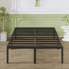 Lutown-Teen 41 cm High Small Double Bed Frame 120 x 200 cm with Rounded Corners, Heavy Duty Metal Bed Frames with Steel Slats, Storage Space