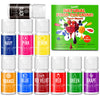 Natural Food Coloring - 10ml x 10 Vibrant Plant Based Food Coloring for Baking and DIY, FD&C & Artificial Dye-free, Organic, Gluten-free, Vegan,
