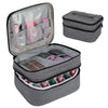 Horsande Nail Polish Carrying Case, Portable Organizer Bag for Nail Polish 30 Bottles (15ml/0.5 fl.oz), Double Layer Storage Bag for Nail Polish and