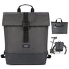 LARKSON Bike Pannier Bags Anthracite - Tammo Bike - 2 in 1 Cycle Backpack & Bicycle Bag for Rear Carrier, Made of Recycled Material - Water-Repellent