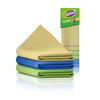 Qwikr Microfibre Cloths Multi Pack of 6 Yellow, Green, Blue - Cleaning Cloths - Cleaning Cloths - Value Pack - 30 x 30 cm Size - Ideal for Large Tasks