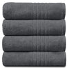 GC GAVENO CAVAIILA Pack of 4 Hand Towel Set, 100% Ringspun Cotton, Extra Absorbent 450 GSM Luxury Towels 50x80cm, Charcoal, 4PK