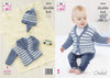 King Cole 5414 Crochet Pattern Baby Jacket Hat and Blanket in Big Value Baby DK