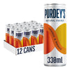 Purdey's Natural Energy Orange & Mango 330ml Can (Pack of 12)