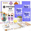 Pllieay Home Pottery Kit Air Dry Clay Pottery Kit for Adults Pottery Painting Kit with Tools Vanish and Instruction DIY Clay Play Set Perfect DIY