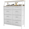 YITAHOME Chest of Drawers with 8 Drawers, Fabric Drawers Cabinet with Shelves,Easy Pull Handle,Sturdy Steel Frame,Storage Drawers for Bedroom,