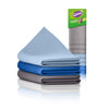 Qwikr Microfibre Cloths, XXL, Pack of 8, Grey, Light Blue, Blue, Cleaning Cloths, Value Pack, 40 x 50 cm, XXL Size, Ideal for Large Tasks, Microfibre