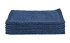 Everplush Diamond Jacquard Bath Linens Wash Cloth, 6 Pack, 13" x 13", Navy