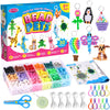 Funtopia Pony Beads, 1500+ Craft Kit for Kids, Kandi Keychain Making, Bead Pets for Crafting Beginners, Birthday Party DIY for Girls Boys (1500 Beads,