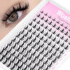 Wosheer Cluster Lashes Individual Eyelashes Clusters 8-18MM Manga Lashes Cluster Anime Lashes D Curvature DIY Individual Eyelashes (Only Matte Lash)