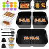 Pietuley 28Pcs Higher Air Fryer Accessories for Ninja Foodi Flexi Drawer 10.4L AF500UK, Reusable Silicone Air Fryer Liners for Cosori Dual Blaze