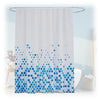 Relaxdays Shower Curtain, Spotted Design, 180 x 200 cm, Mould Resistant, Washable, 12 Rings, for Bathtub, Multicoloured, Polyester
