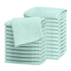 Westlane Linens 100% Cotton Face Cloths Flannels & Washcloths 500 GSM Super Soft Hotel Quality (Mint Green, 24 Pack)