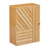 Relaxdays Bathroom Cabinet, Wall Mounted, Wooden, Bamboo, Adjustable, Storage, Cupboard, HxWxD: 55 x 40 x 20 cm, Natural