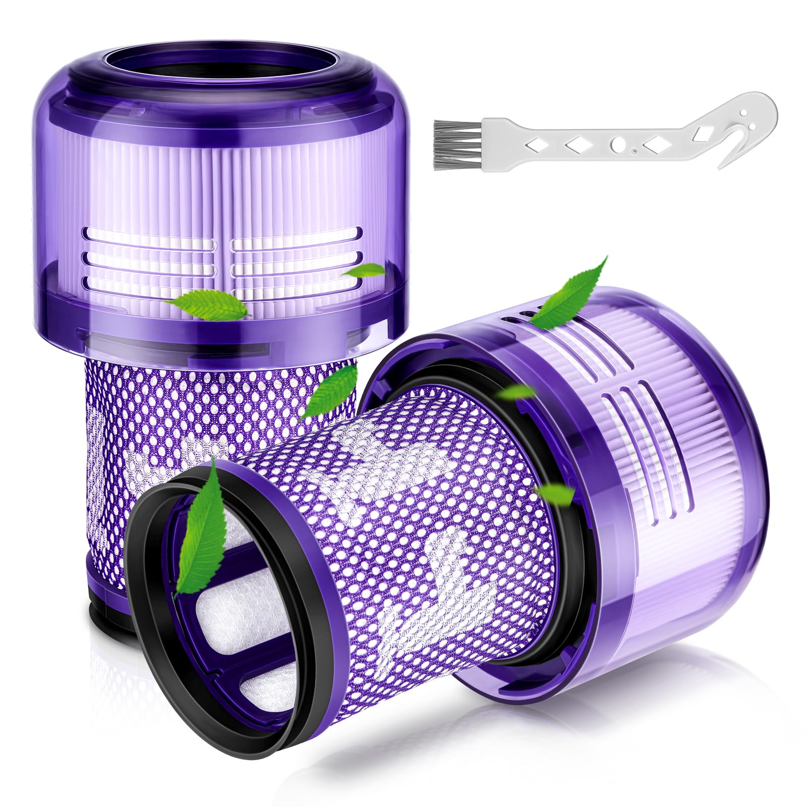 2 Pack Replacement Filters for Dyson V12 Detect Slim Absolute/Total Clean/Extra/Fluffy Vacuum Cleaner,Washable Replacement Filters for Dyson V12