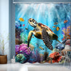 JINGYOU Shower Curtain 200cm Drop,Blue Bathroom Shower Curtain,Waterproof Shower Curtains 180x200,Weighted Shower Curtains for Wet Room,Bath Curtain