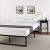 Zinus Abel King Size Bed frame - 5ft (150 x 200 cm) - 14.2'' Height - Metal Bed Base with Footboard - Storage Space Underneath - Black