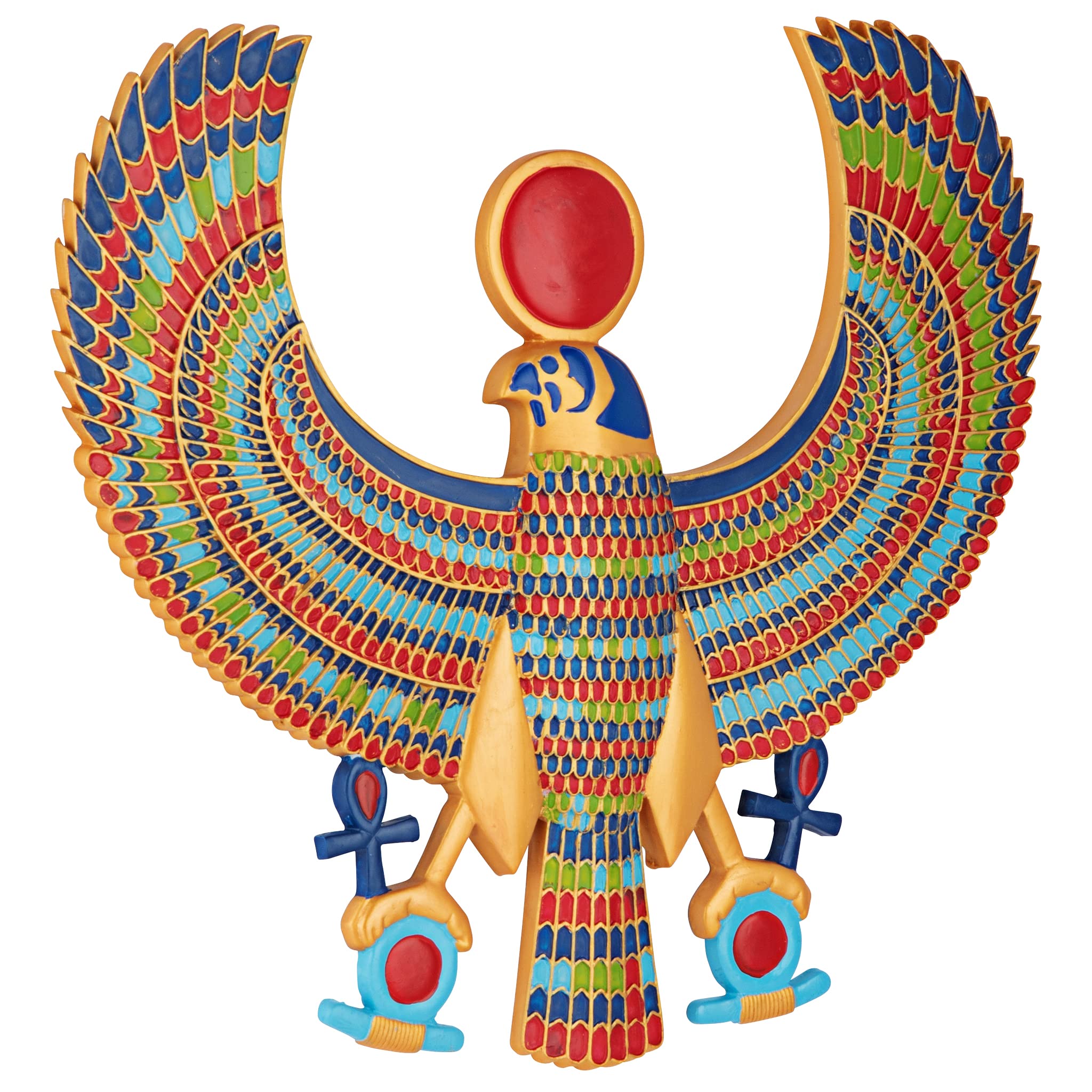 Design Toscano Horus Egyptian Wall Plaque, 15 inches, Full Color