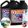 Epoxy Resin - 2L Crystal Clear Resin Kit for Jewellery Making, DIY Art &Craft, Coasters, Casting, Ornament, Mold, Low Odour, Non-Toxic, Self-Leveling