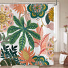 Hnmdmyi Boho Floral Shower Curtain 180x200, Abstract Bohemian Flowers Tropical Leaves Colorful Bathroom Curtains Mid Century Modern Aesthetic Art