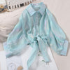 Fashionable Glossy Purple Cardigan Sun-protective Garment