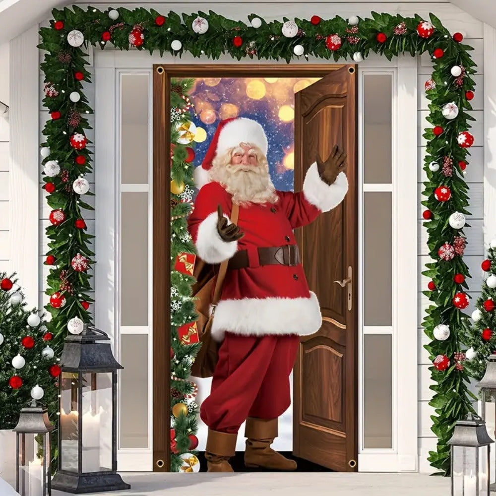 Christmas Curtain Decoration Hanging Cloth Background