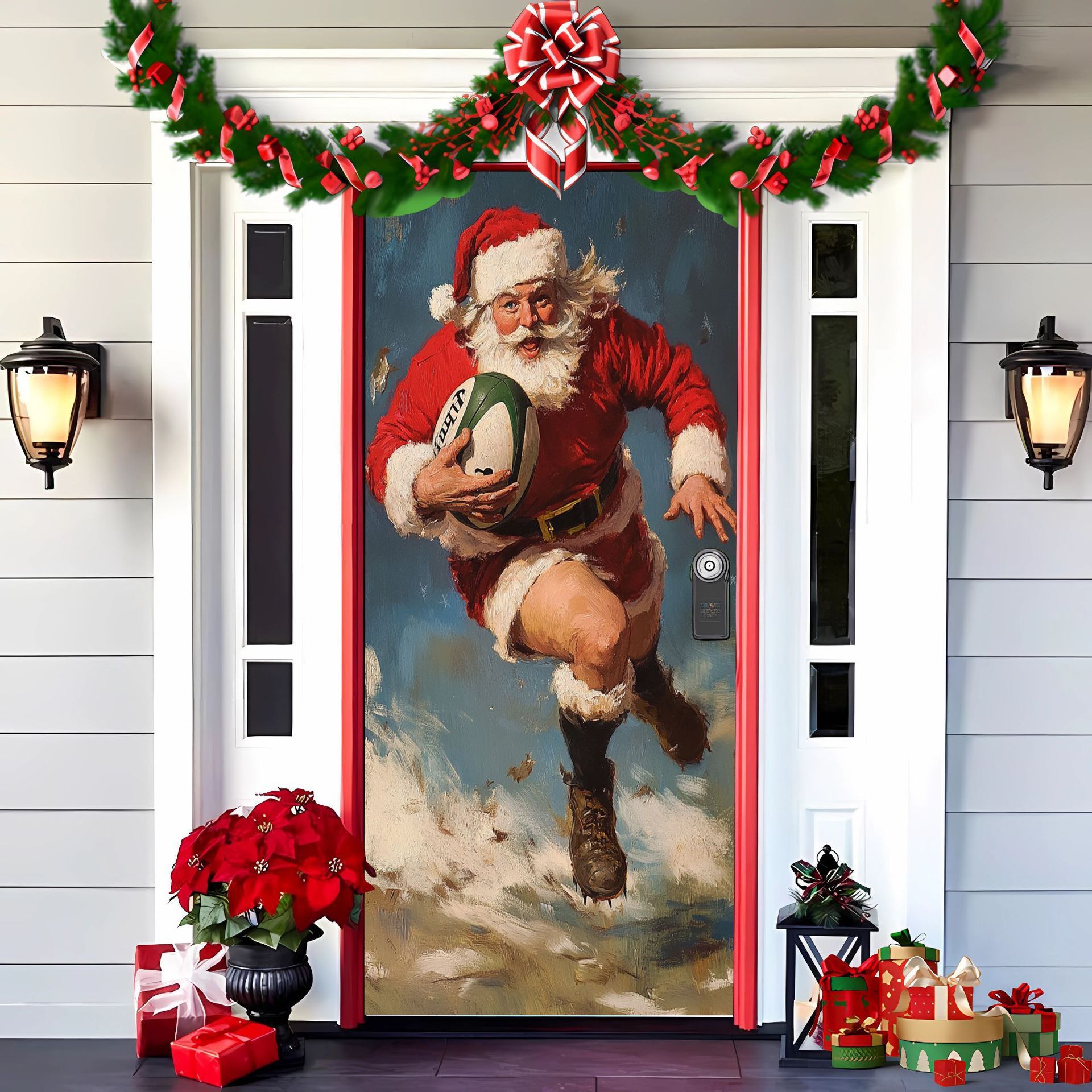 Christmas Curtain Decoration Hanging Cloth Background