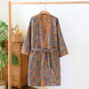 Women's SpringSummer Jacquard Woven Pure Cotton Double-Layer Gauze Nightgown