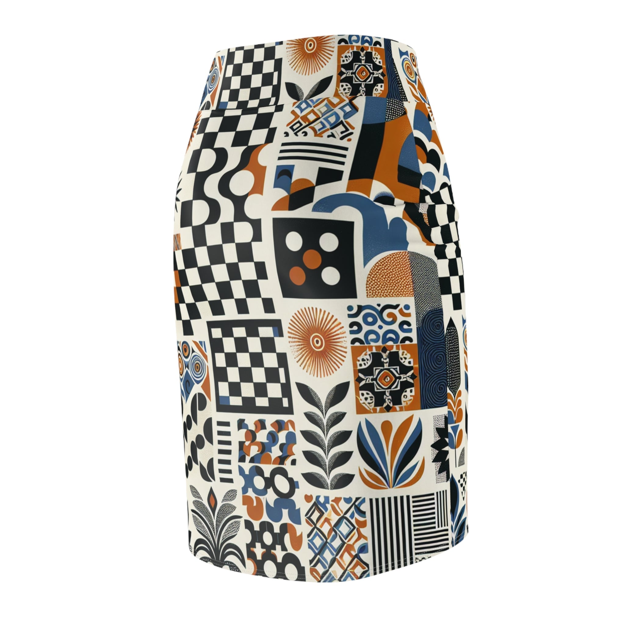Evelyn Chicane Pencil Skirt - Contemporary Pattern, Body-Hugging Fit, High Quality Comfort