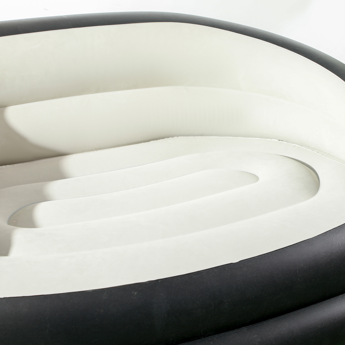 Outsunny Inflatable Chair with Soft Plush Fabric for Movie Watching, Grey
