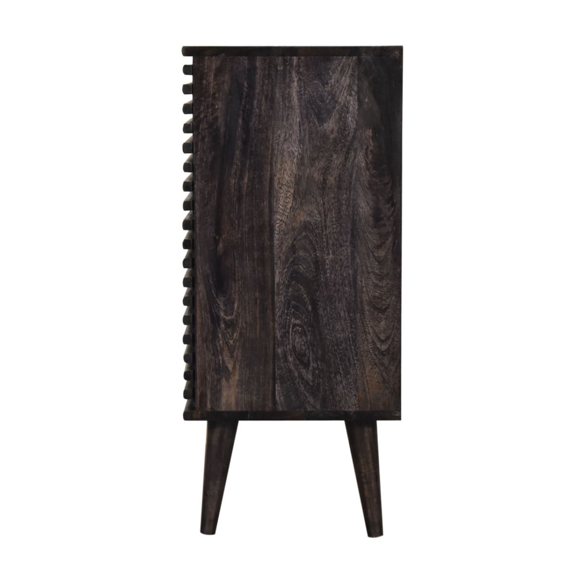 Artisan Furniture Solid Wood Kobe Cabinet, Black, Sliding Door and 2 Drawers