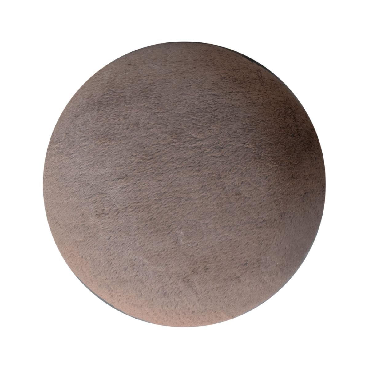 Artisan Furniture Solid Mango Wood Mocha Faux Fur Mushroom Footstool