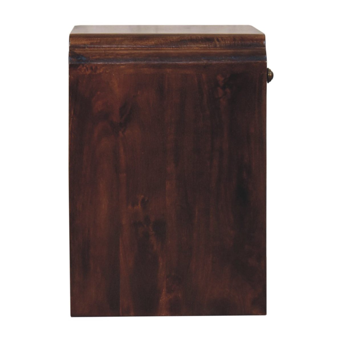 Artisan Furniture Solid Wood California Walnut Newton Bedside, 1 Drawer and Open Shelf, Dark Brown
