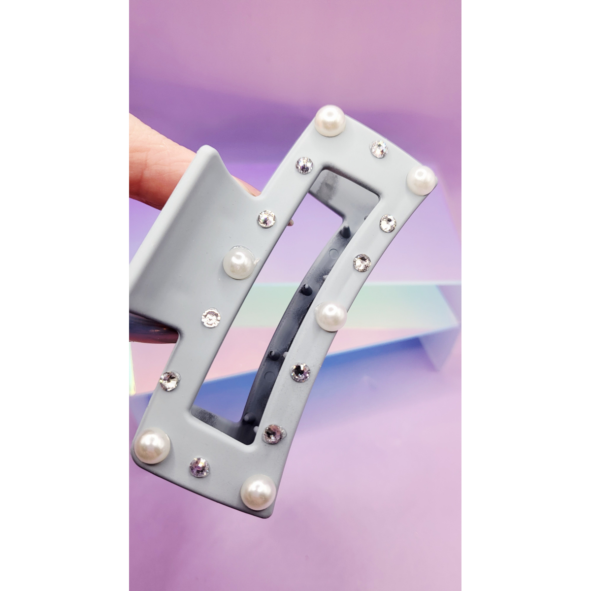 Pearl Essence Square Hair Clamps Pack of 12