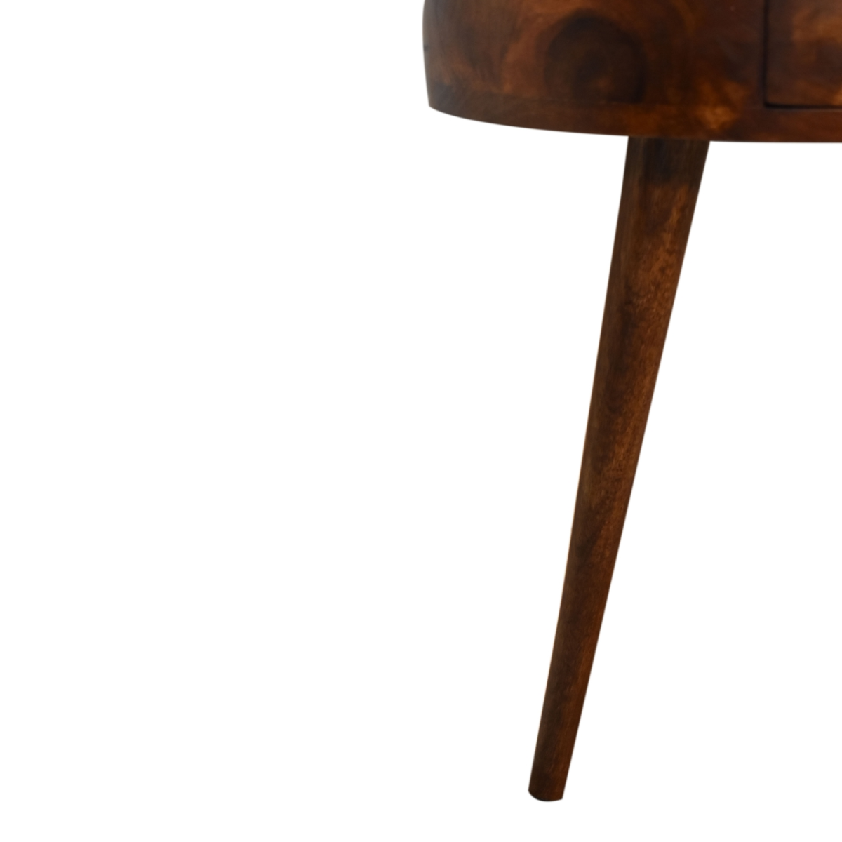 Artisan Furniture Solid Wood Chestnut Semi Circle Bedside
