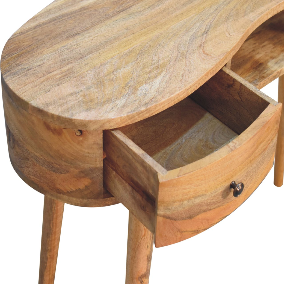 Artisan Furniture Solid Wood Oak-ish Wave Writing Desk
