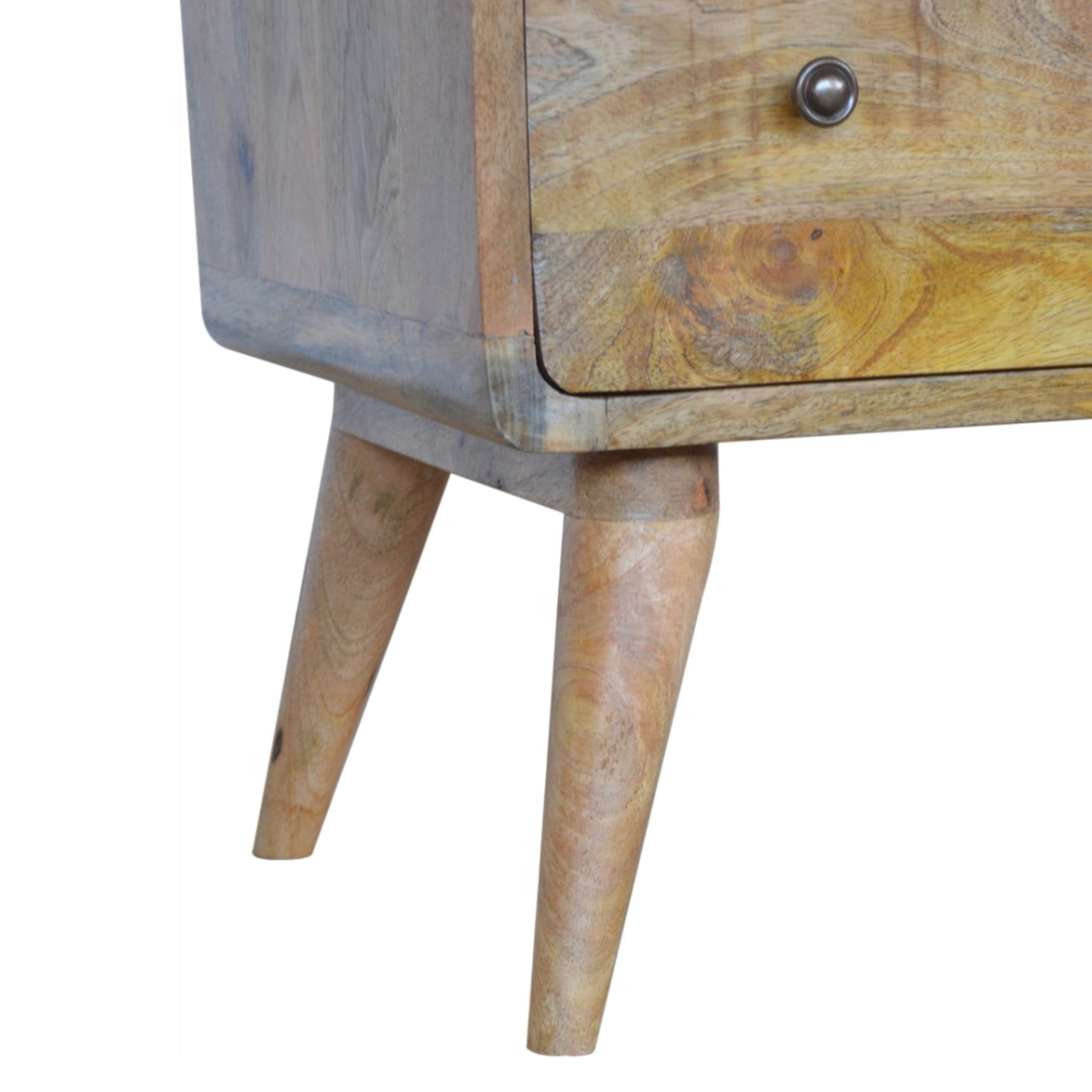 Artisan Furniture Solid Wood Curved Oak-ish Chest